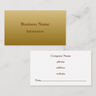Tarjeta de visita Golden Brown