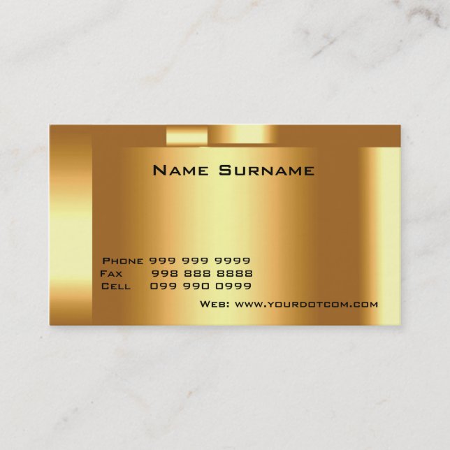 Tarjeta De Visita Golden Business Card Gold (Anverso)