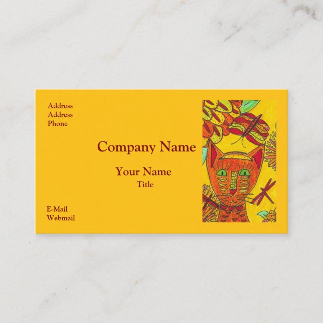 Tarjeta De Visita Golden Cat Business Cards (Anverso)