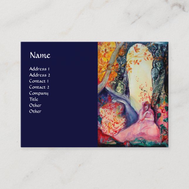 Tarjeta De Visita GOLDEN DREAM / Oriental Day Spa Tratamientos, Azul (Anverso)