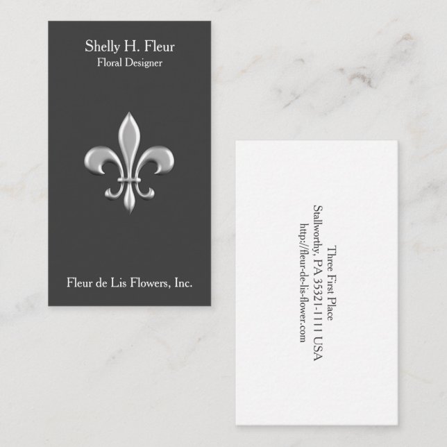 Tarjeta de visita Golden Fleur De Lis (Anverso / Reverso)