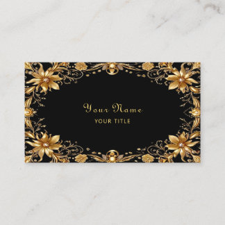 Tarjeta de visita Golden Floral