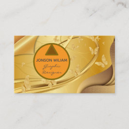 Tarjeta De Visita Golden Graphic Designer Business Card | Minimalist