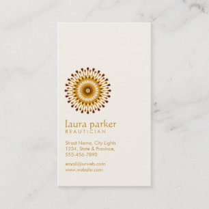 Tarjeta De Visita Golden Lotus Flor Yoga Mediation Health Spa