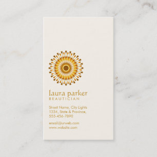 Tarjeta De Visita Golden Lotus Flor Yoga Mediation Health Spa