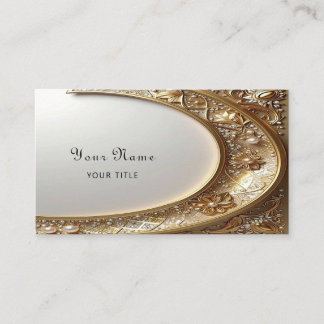 Tarjeta De Visita Golden Ornate Frame Business Card