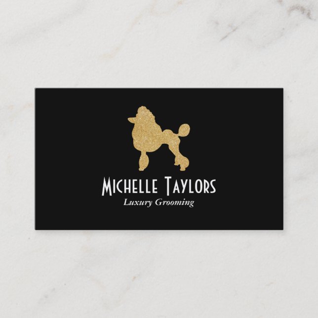 Tarjeta De Visita Golden Poodle | Luxury Grooming (Anverso)