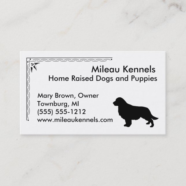 Tarjeta De Visita Golden Retriever (Anverso)