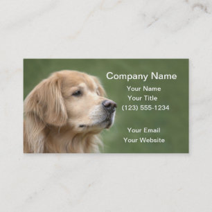 Tarjeta De Visita Golden retriever en primer