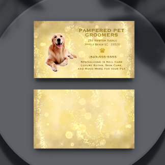 Tarjeta De Visita Golden Retriever Mascota Groomer Spa