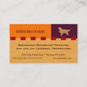 Tarjeta De Visita Golden retriever u otros servicios del perro