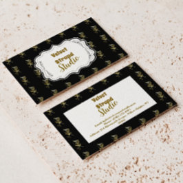 Tarjeta De Visita Golden Shears Luxury Stylist Business