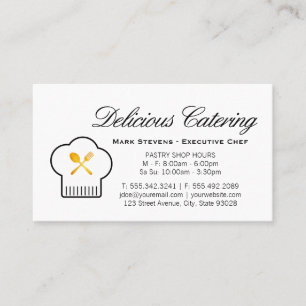 Tarjeta De Visita Golden Silverware   Maestro culinario