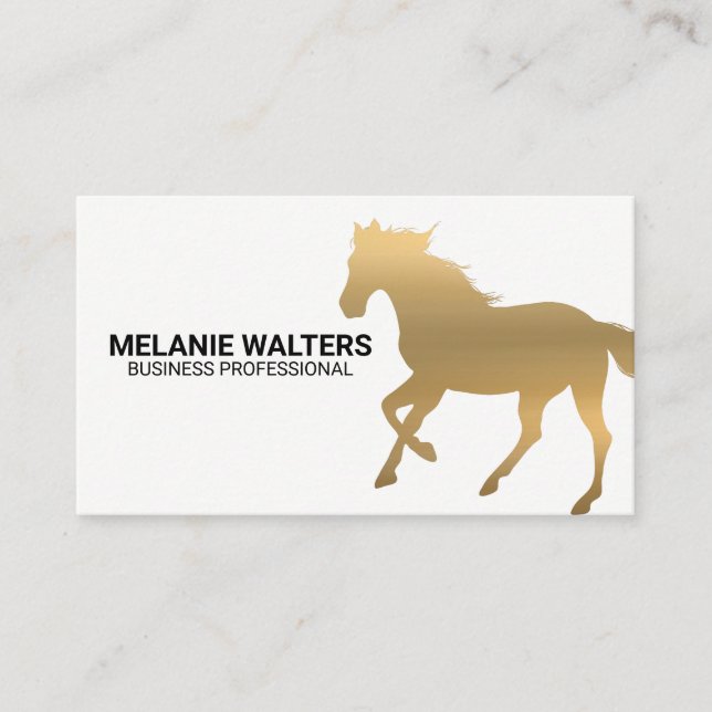 Tarjeta De Visita Golden Stallion Running (Anverso)
