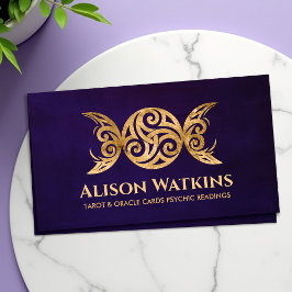 Tarjeta De Visita Golden Triskele - Triple luna