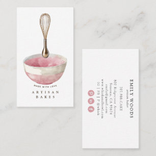 Tarjeta De Visita Golden Whisk Baker Pastry Chef