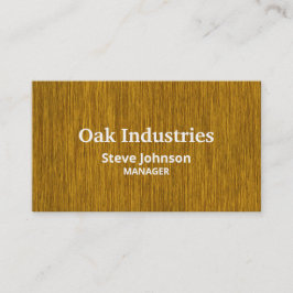 Tarjeta De Visita Golden Woodgrain Look Profesional