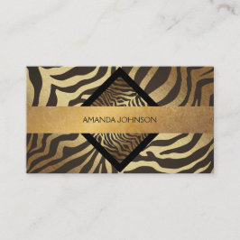 Tarjeta de visita Golden Zebra Chocolate Vip