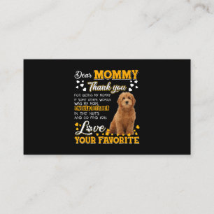 Tarjeta De Visita Goldendoodle Querida Mamá Gracias Por Ser Mi Mamá
