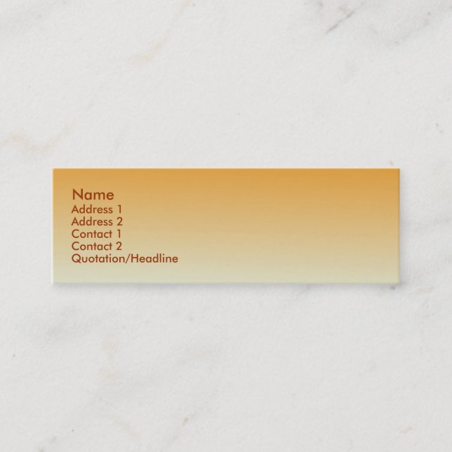 Tarjeta de visita Goldenrod Metallic (Anverso)