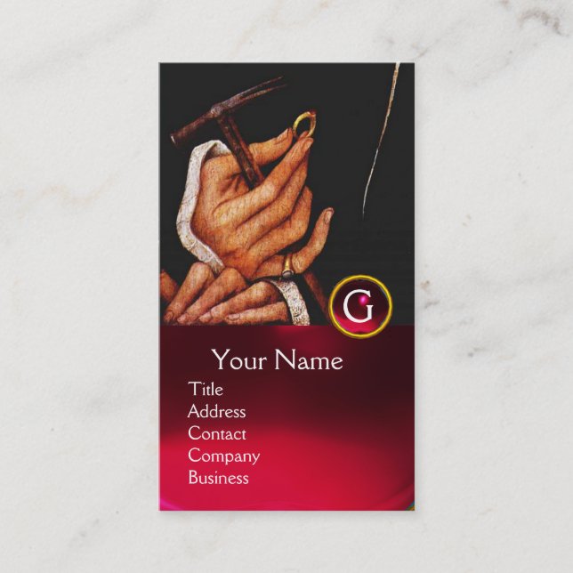 TARJETA DE VISITA GOLDSMITH, PRECIOSO METALWORKER, ARTE DE JOYAS DE  (Anverso)