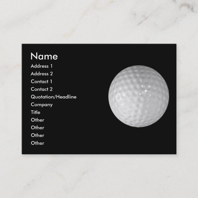 Tarjeta De Visita Golf (Anverso)