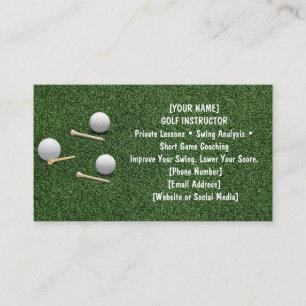 Tarjeta De Visita Golf con nombre para golfista