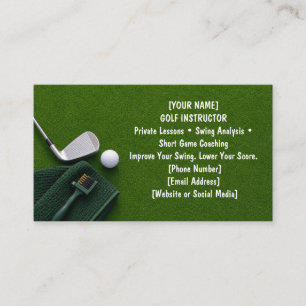 Tarjeta De Visita Golf con nombre para golfista