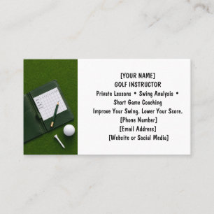 Tarjeta De Visita Golf con nombre para golfista