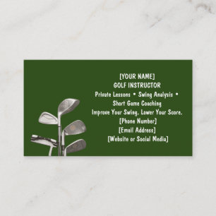 Tarjeta De Visita Golf con nombre para golfista