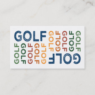 Tarjeta De Visita Golf Cute Colorful