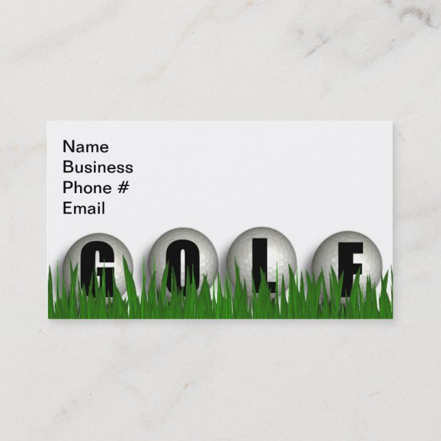 Tarjeta De Visita Golf Green Business (Reverso)