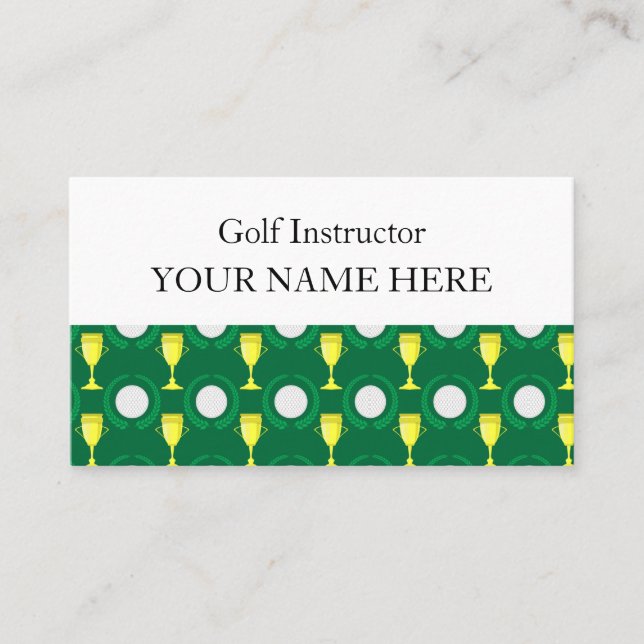 Tarjeta De Visita Golf Instructor Coach Sports Profesional Golfer (Anverso)