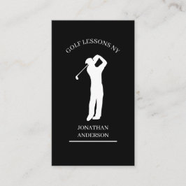 Tarjeta De Visita Golf Lehrer Schwarz Weiß