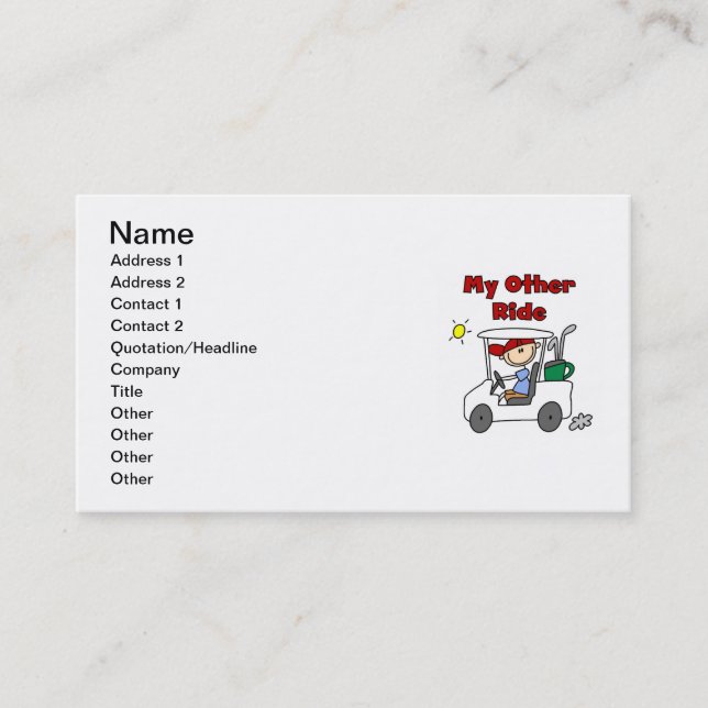 Tarjeta De Visita Golf mi otro paseo (Anverso)