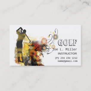 Tarjeta De Visita Golf moderno del Grunge urbano de los deportes de