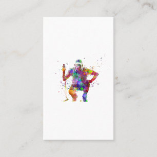 Tarjeta De Visita Golf player in watercolor