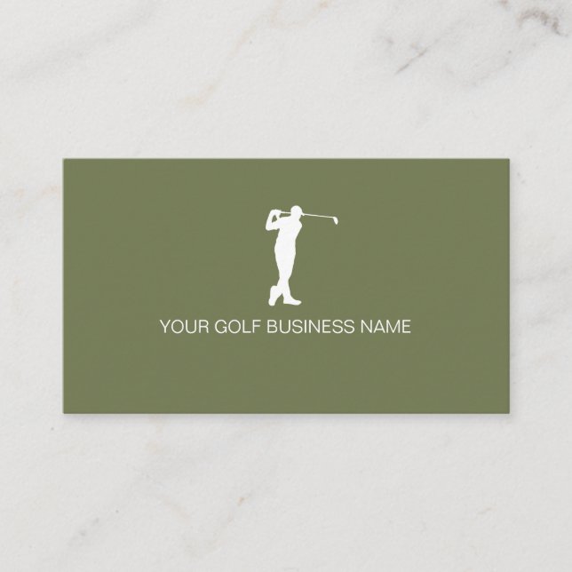 Tarjeta De Visita Golf Profesional Moderno Personalizado (Anverso)