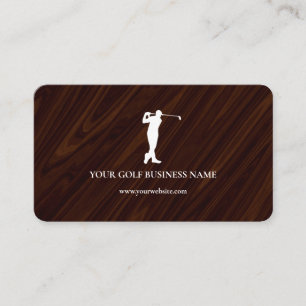 Tarjeta De Visita Golf Profesional Negro Moderno Personalizado
