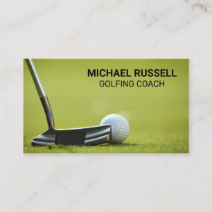 Tarjeta De Visita Golf Putting on Golf Course