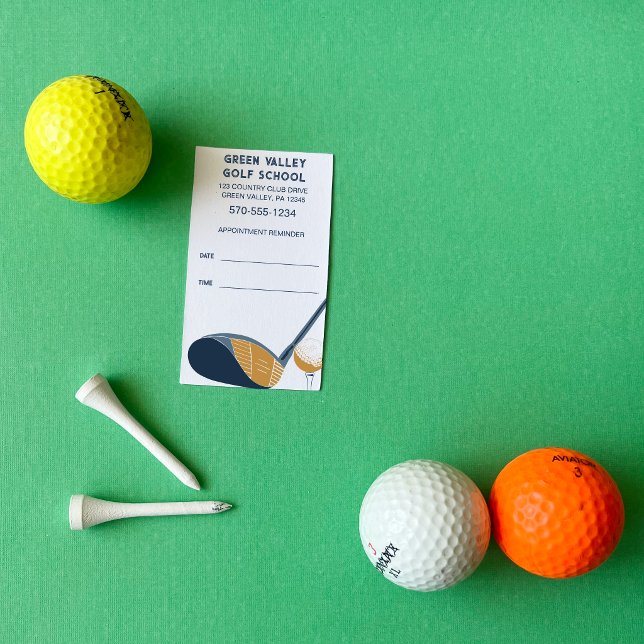 Tarjeta De Visita Golf School Golf Lesson Tee Time Reminder (Subido por el creador)