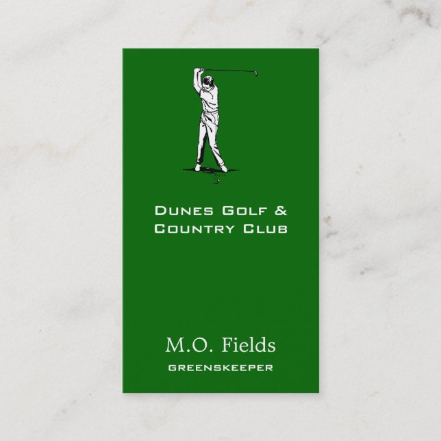 Tarjeta De Visita Golfer (Anverso)