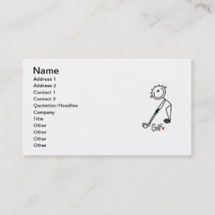 Tarjeta De Visita Golfista simple de palitos