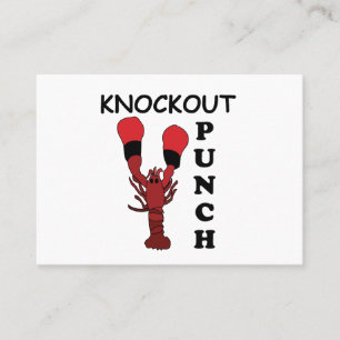 Tarjeta De Visita Golpe de Knockout de Boxeo de Langosta 