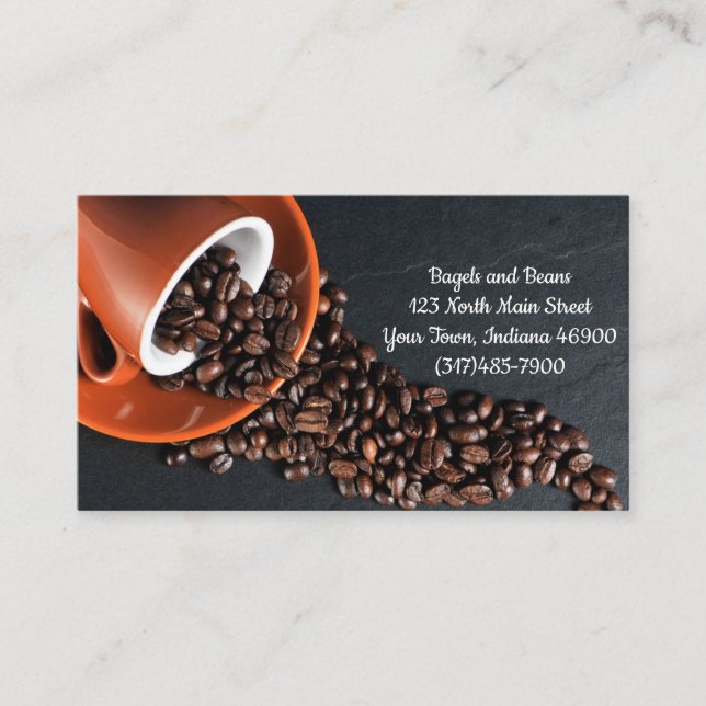 Tarjeta De Visita Golpe de lealtad de café de personalizado y café (Anverso)