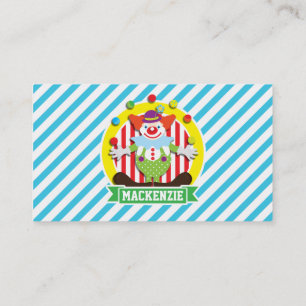 Tarjeta De Visita Golpeando al Payaso del Circo Grande Superior; Ban