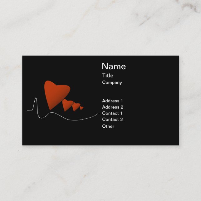 Tarjeta De Visita Golpes de corazón (Anverso)