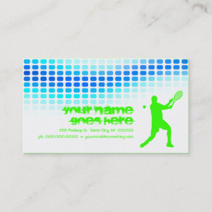 Tarjeta De Visita golpes del tenis