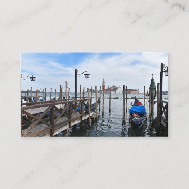 Tarjeta De Visita Góndolas Venecianas (Anverso)