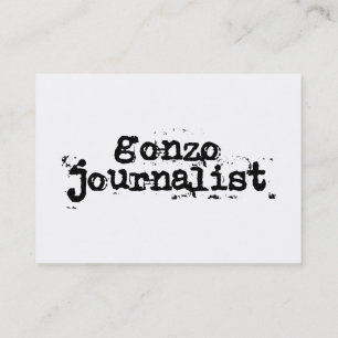 Tarjeta De Visita Gonzo Journalist